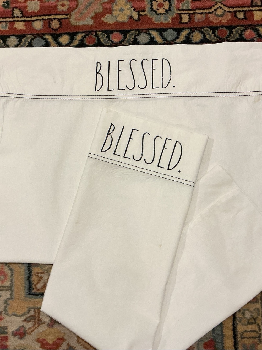 “BLESSED” Embroidered Pillow Cses